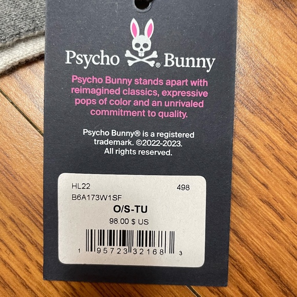 Psycho Bunny Mens Ashwood Gradient Scarf BNWT 12" x 82" - Picture 3 of 3